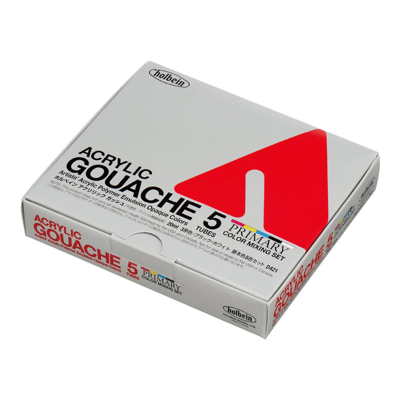 Holbein Acrylic Gouache Primary Set | 5 x 20ml