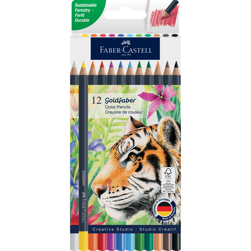Faber-Castell Goldfaber Color Pencil Sets 12 Count