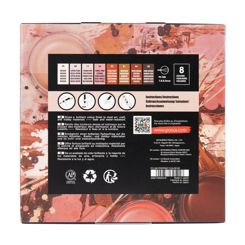 POSCA Paint Marker Set - PC-5M Portrait Set of 8