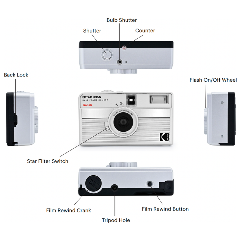 Kodak EKTAR H35N Half Frame Film Camera