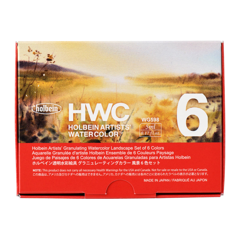 Holbein Granulating Watercolor Landscape Set | 6 x 5ml