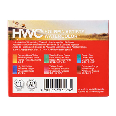 Holbein Granulating Watercolor Landscape Set | 6 x 5ml