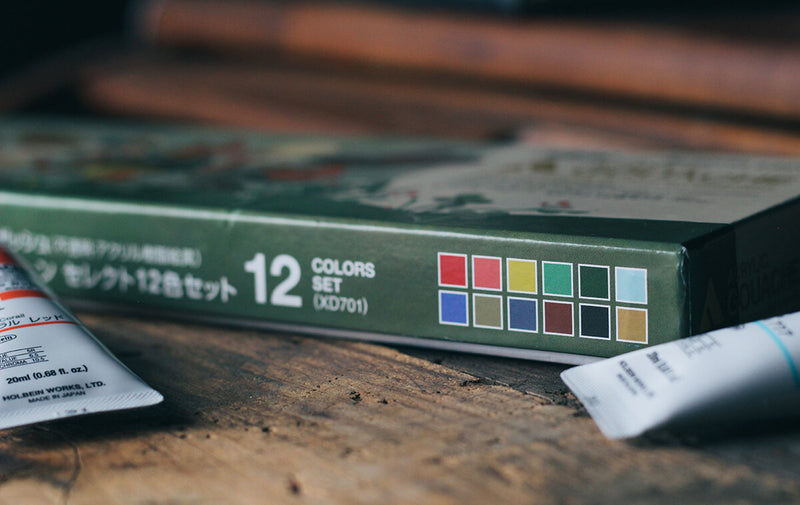 Holbein Rebecca Green Acrylic Gouache Set | 12 x 20ml