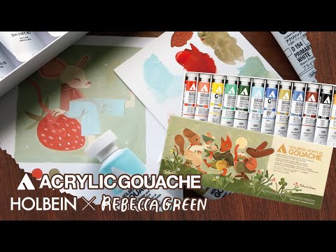 Holbein Rebecca Green Acrylic Gouache Set | 12 x 20ml