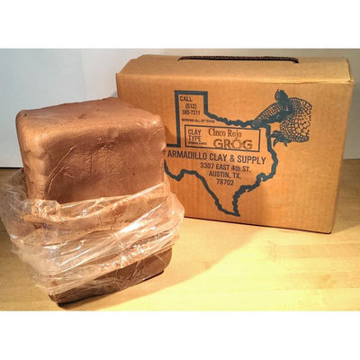 Armadillo Clay Cinco Rojo (with Grog)