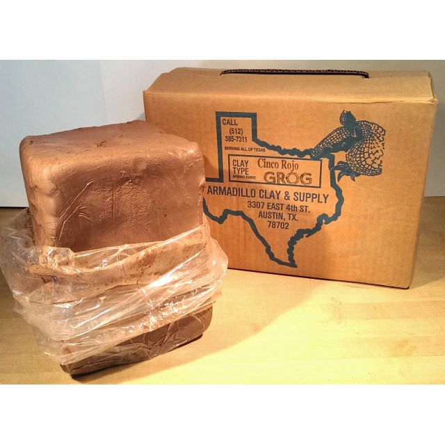 Armadillo Clay Cinco Rojo (with Grog)