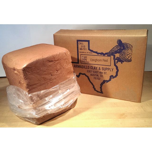 Armadillo Clay Longhorn Red