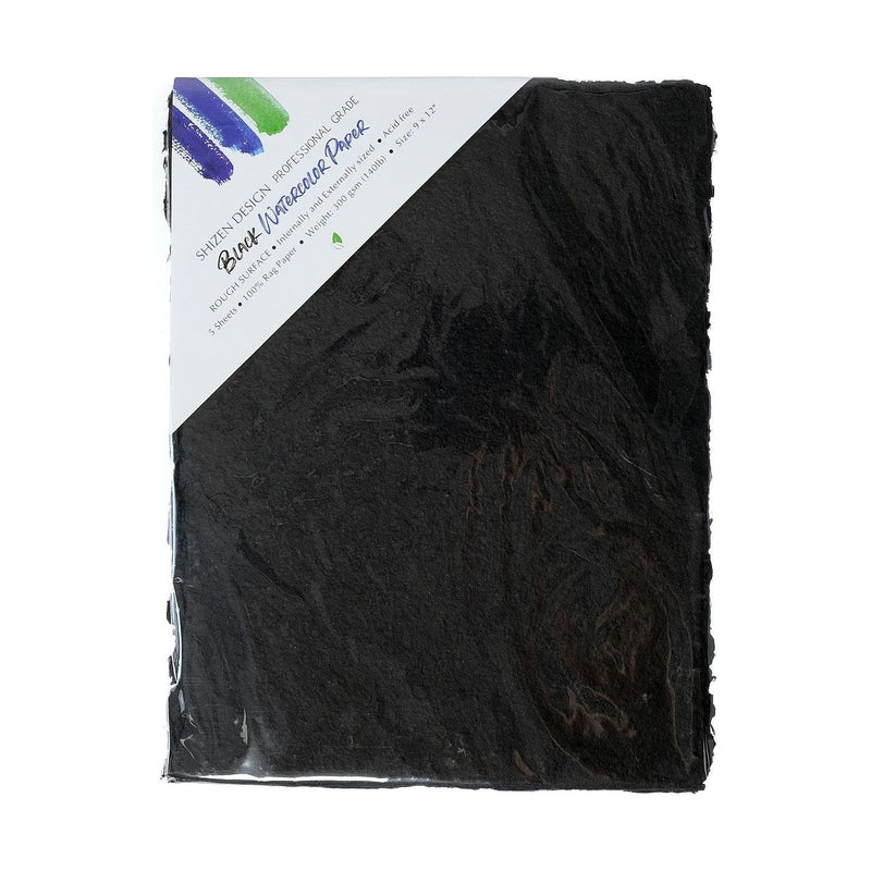Shizen Professional Grade Black Watercolor Paper