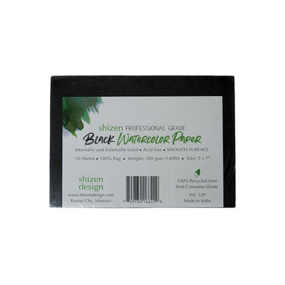 Shizen Professional Grade Black Watercolor Paper