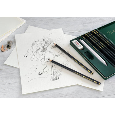 Faber-Castell Pitt Graphite Matte Pencil 11-Piece Tin Set