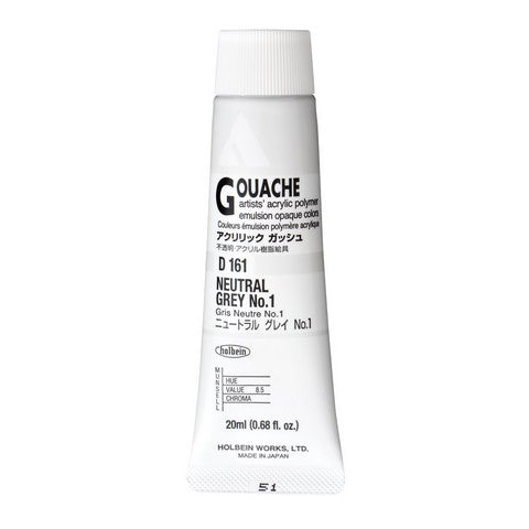Holbein Acrylic Gouache Tubes (Black, White & Gray Colors)