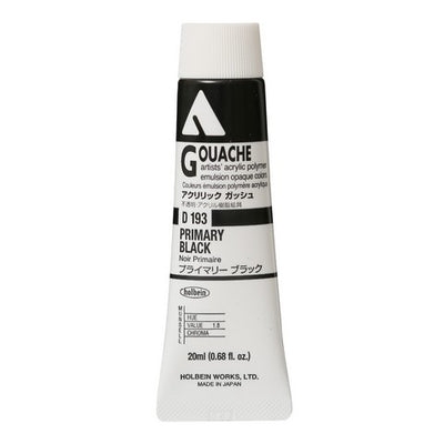 Holbein Acrylic Gouache Tubes (Black, White & Gray Colors)
