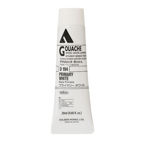 Holbein Acrylic Gouache Tubes (Black, White & Gray Colors)