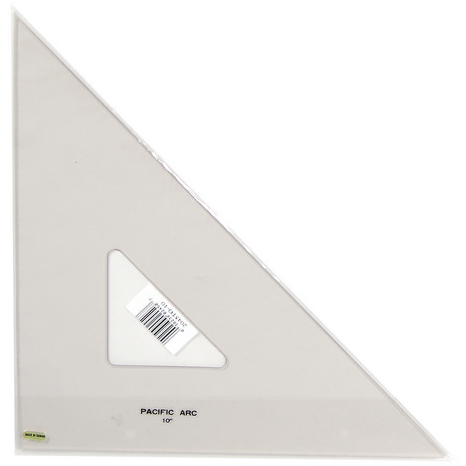 Pacific Arc Topaz Acrylic Triangles with Inking Edge