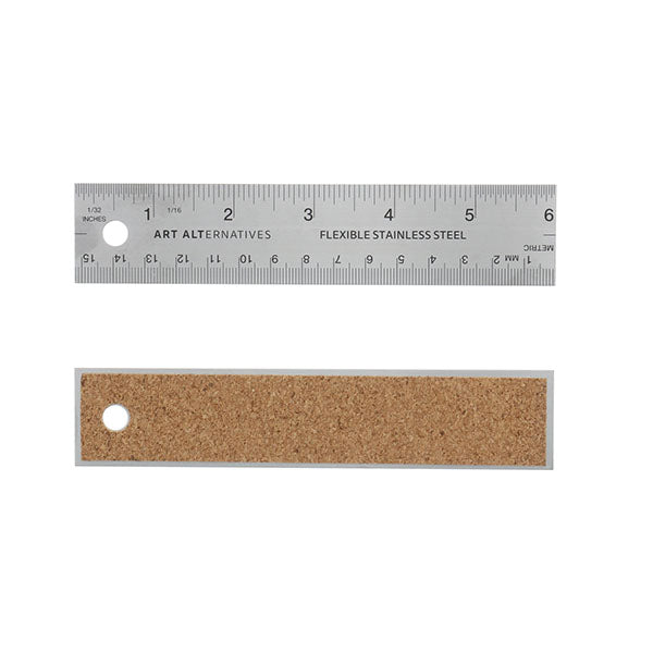 Art Alternatives Stainless Steel Corkback Ruler